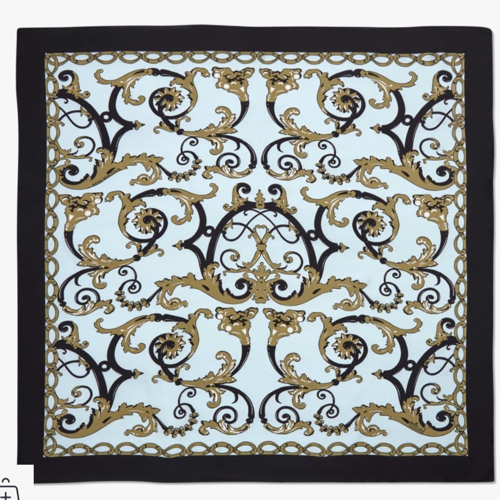 Halcyon Days Wallace Ballustrade Forget-Me-Not Silk Scarf